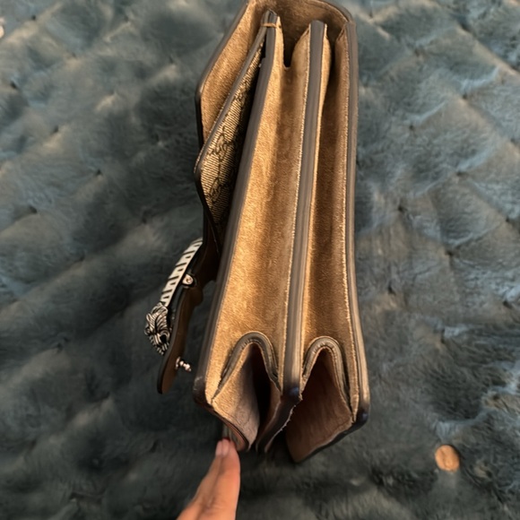 Gucci large handbag brown with suede worn twice - Picture 2 of 10